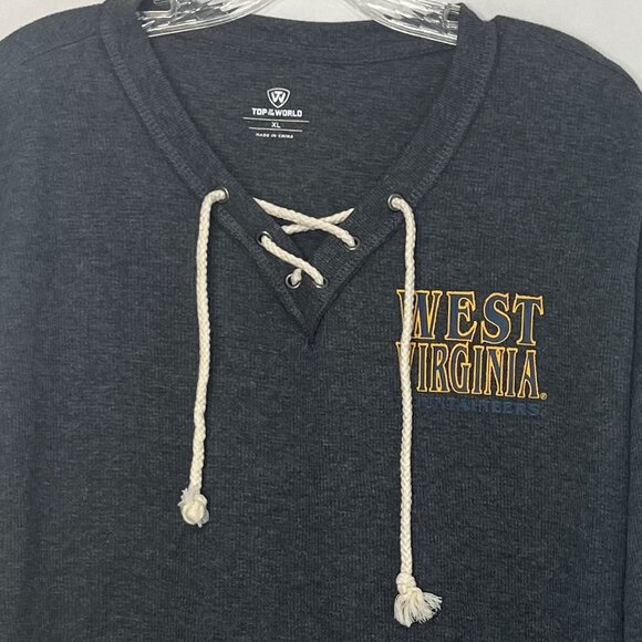 West Virginia Mountaineers Pullover Shirt Womens XL Gray Fanwear - Picture 5 of 6